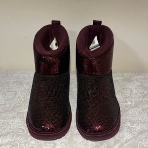 UGG Kids Sequin Ankle Boots in Wild Grape